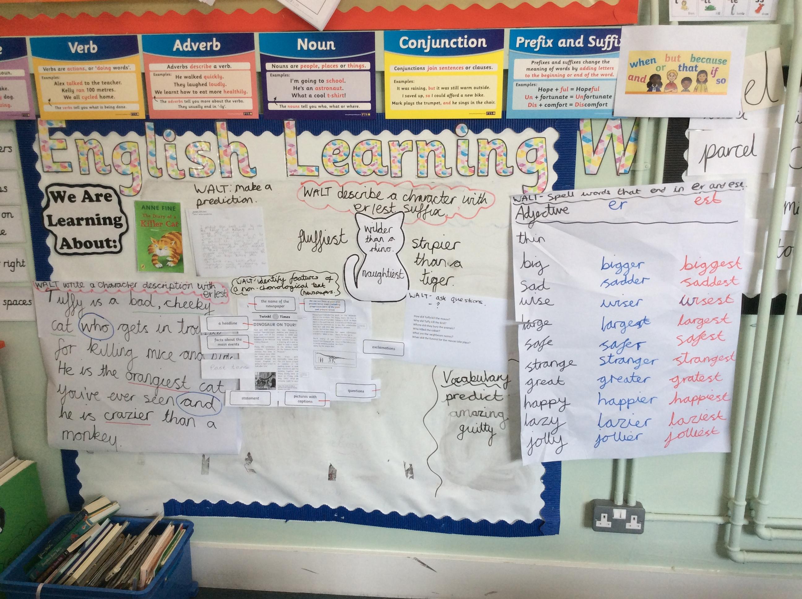 We have been reading Diary of a Killer Cat this term. What a cheeky character Tuffy is!